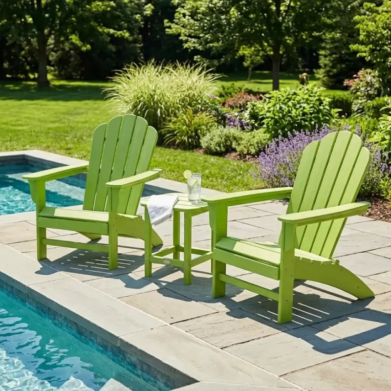 Country Living Cottage 3 Piece Adirondack Set Slate Grey