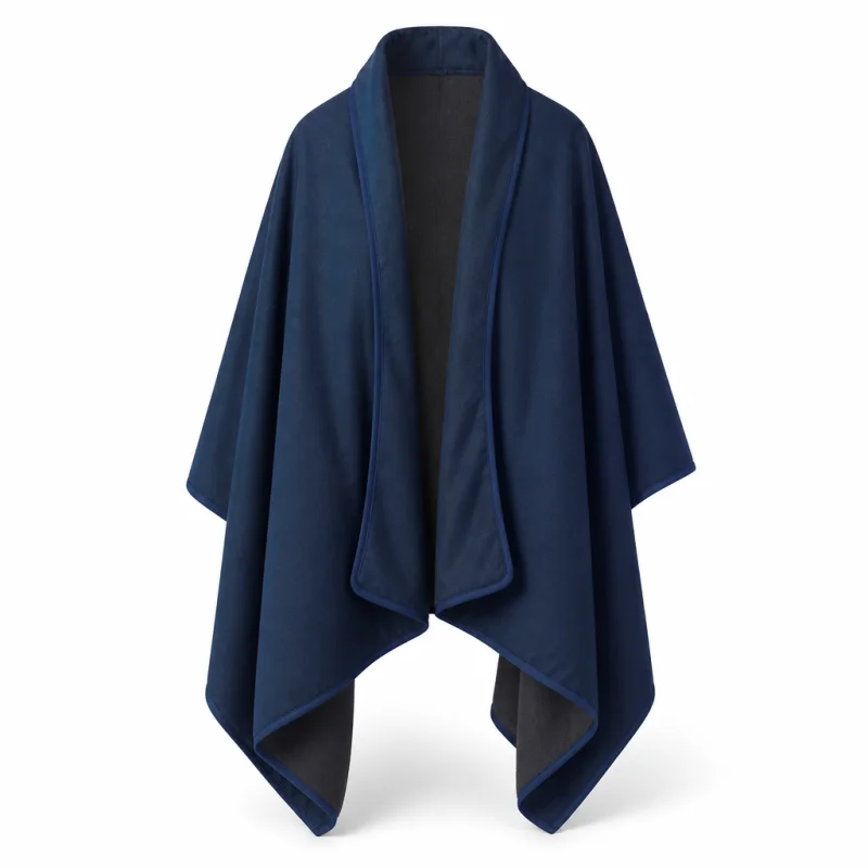 Cozy Wrap | Open Drape Blanket with Wind-Resistant Microfiber | Lightweight Layer for Comfort and Coverage Gray