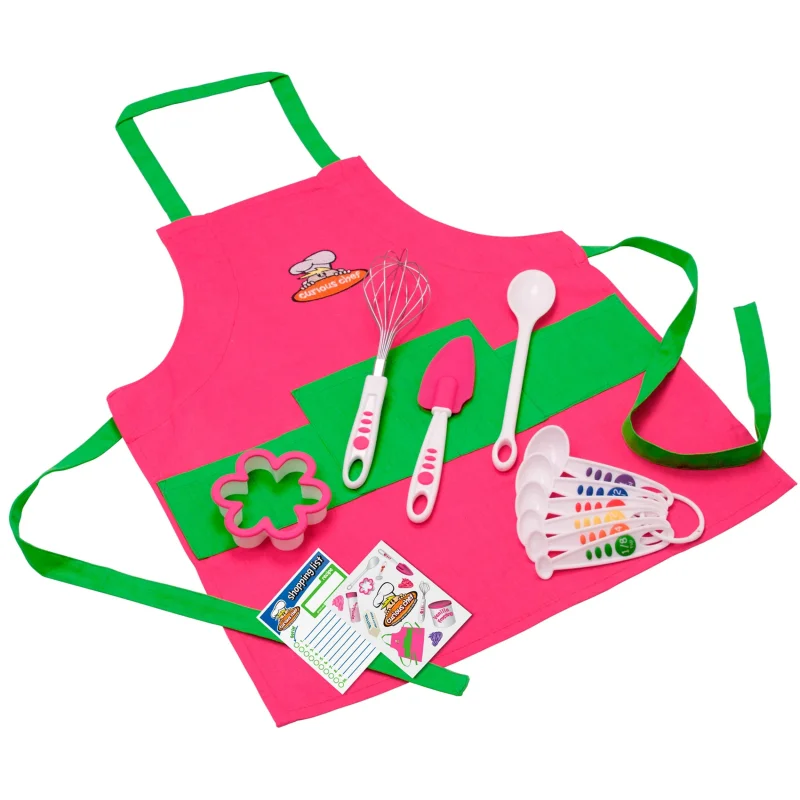 Curious Chef 11-Piece Girls Cooking SetFuchsia Pink