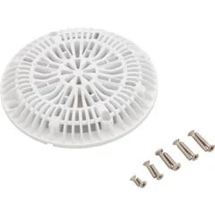 Custom Molded Products Main Drain Cover, CMP Galaxy, 8″, White, w/ Screw Kit | 25507-100-000