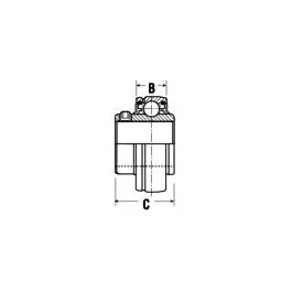 2.83″ ID (A55-720) – Insert Bearings HC Series -Eccentric Collar – Spherical (Rounded O.D.)