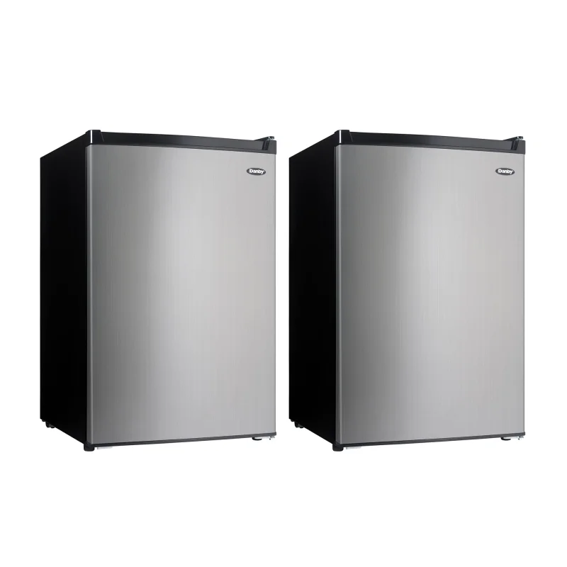 Danby DCR045B1BSLDB-3 4.5 Cubic Ft Compact Refrigerator w/ True Freezer (2 Pack)