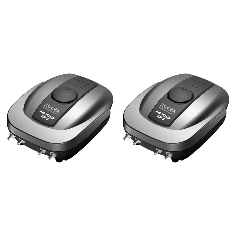 Danner Aqua-Supreme AP-8 4-Outlet Quiet Aquarium & Pond Air Pump, 2 Pack | 06408