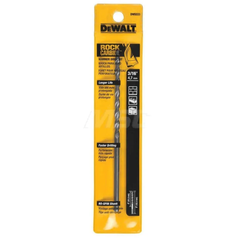 Dewalt Accessories DW5223 Percussion Drill Bit 3/16x6 in