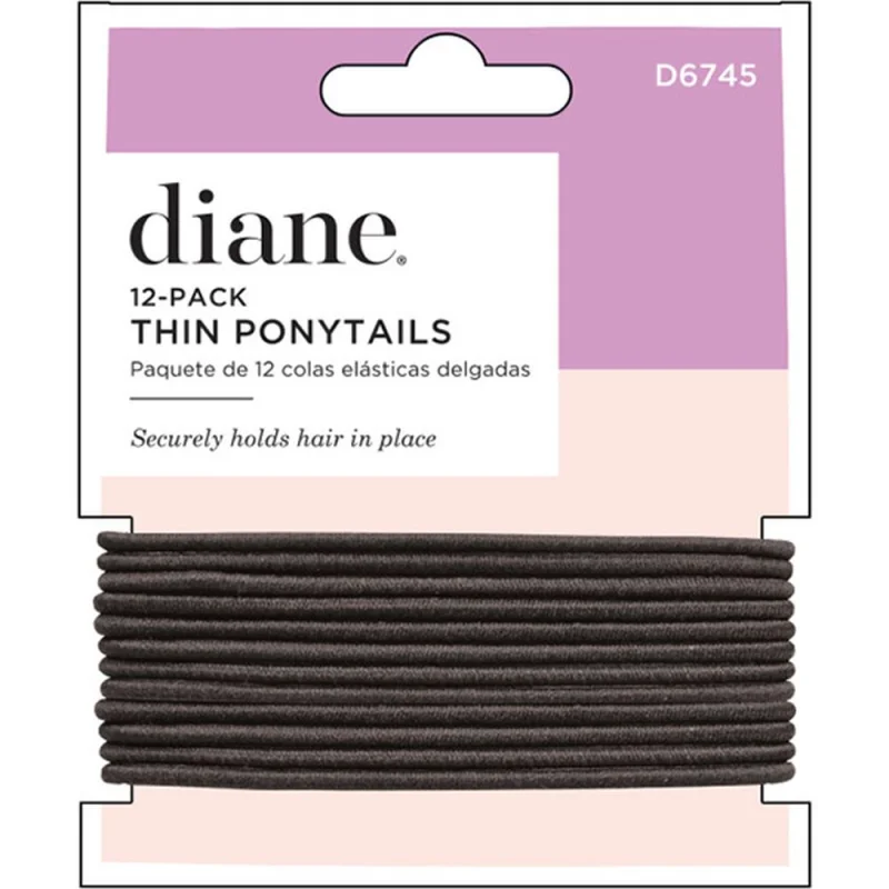 Diane Black Thin Ponytails / 12 Pack