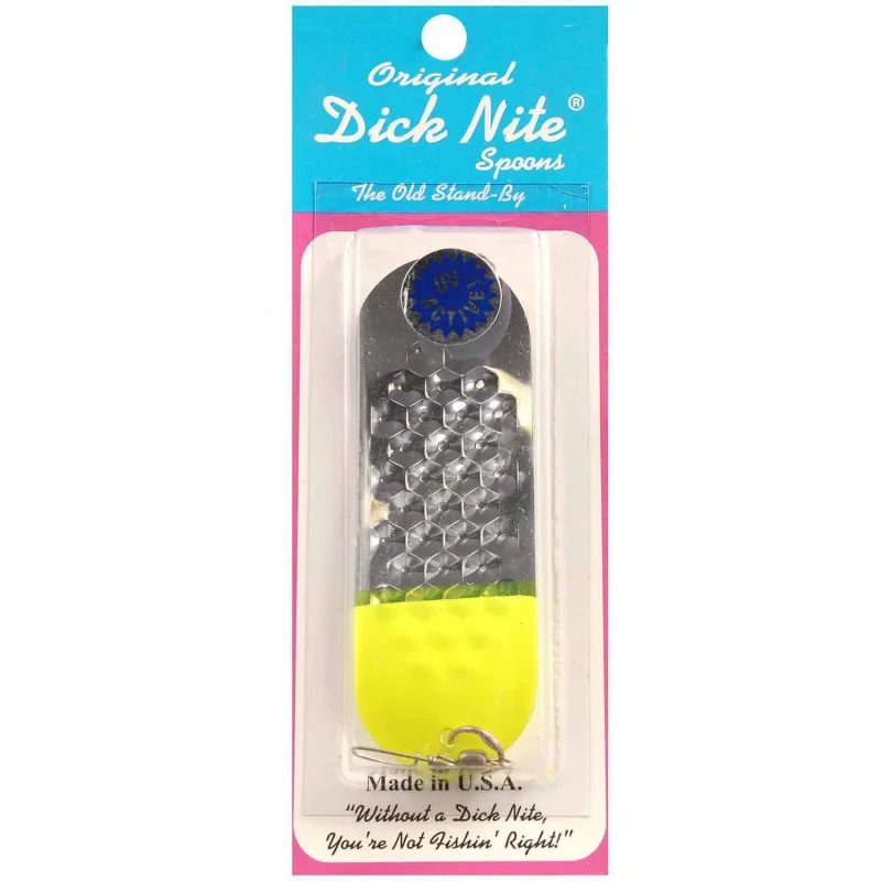 Dick Nite 4" Fishing Spoon (Chrome/Chartreuse UV)