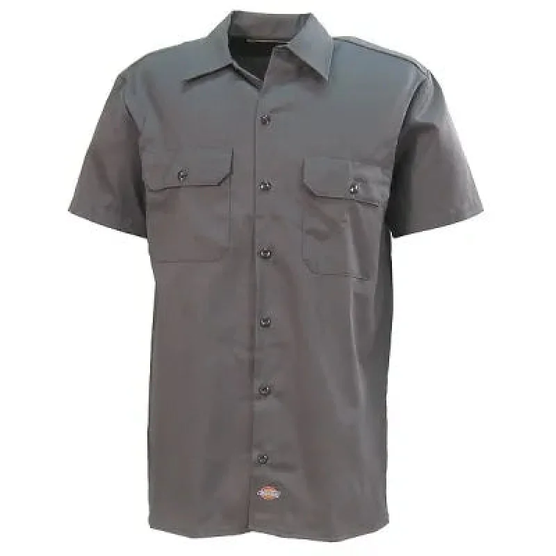 Dickies Men's Twill Work Shirt (Charcoal) Size XXL