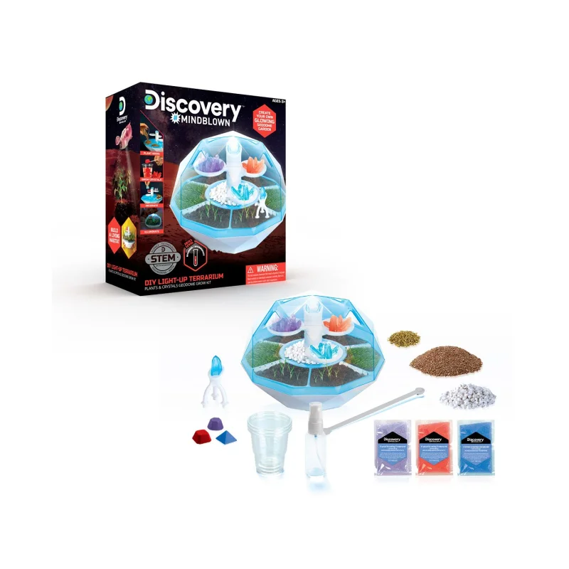 Discovery #MINDBLOWN DIY Light-Up Terrarium and Crystal Growth Kit