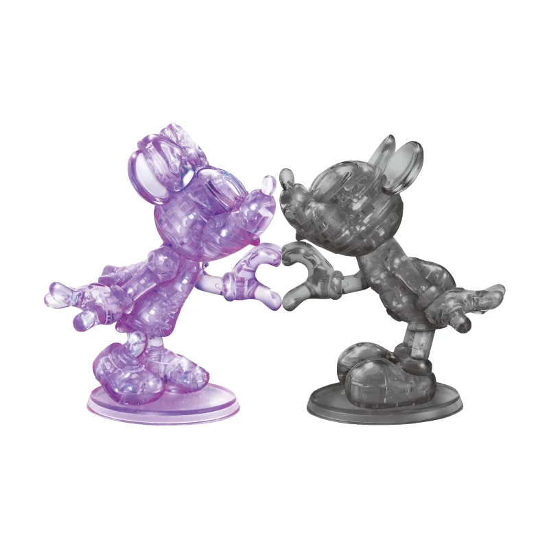 Disney 3D Crystal Puzzle - Minnie & Mickey Heart Deluxe - 68 pc