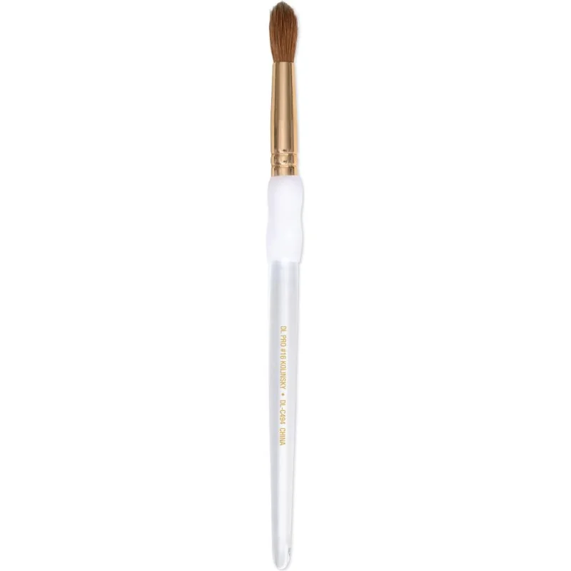 DL Pro - #16 Oval Kolinsky Brush with Gel Grip Handle