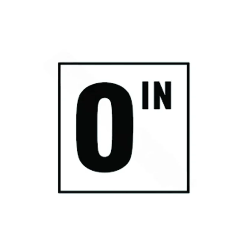 DM41-3000 6" x 6" 0 Standard Numbers with IN Smooth Tile Depth Marker