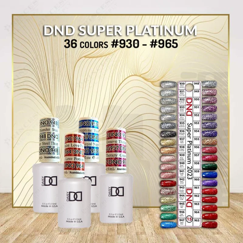 DND Super Platinum Gel 0.5 oz Set - 36 Colors