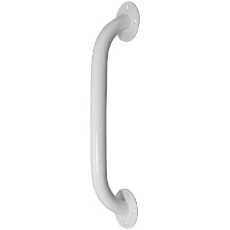 Drive Medical White Powder-Coated Grab Bar with Chloraseptic Cherry Sore Throat Lozenges 18 Count