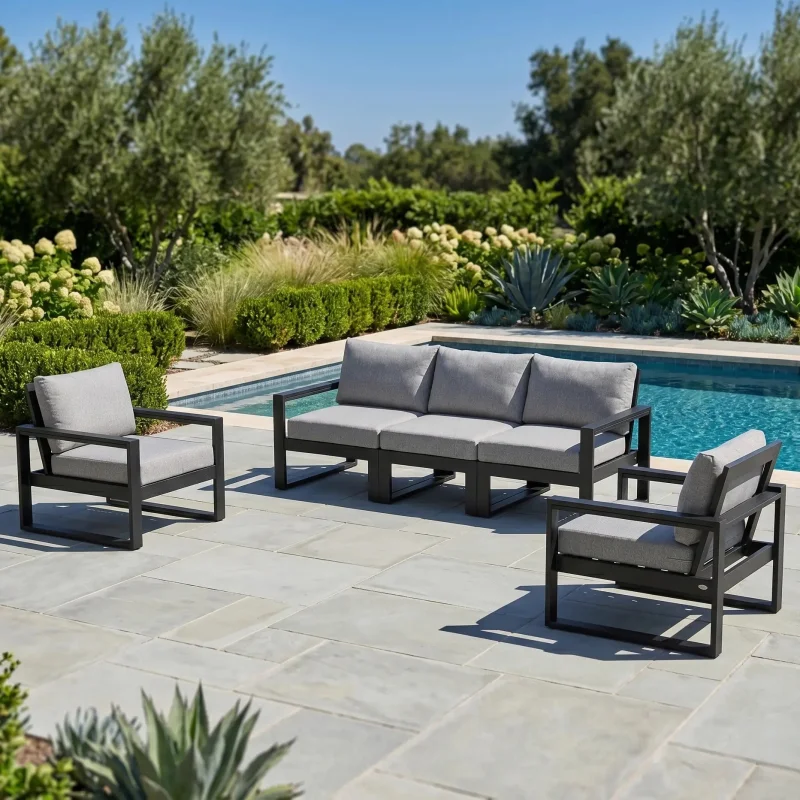 Edge 5 Piece Sofa Group Black