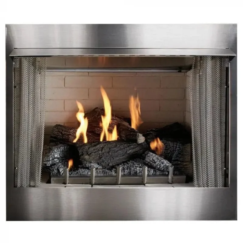 Empire Gas Fireplace Carol Rose 36" Premium Stainless Steel Harmony Burner ECFR01