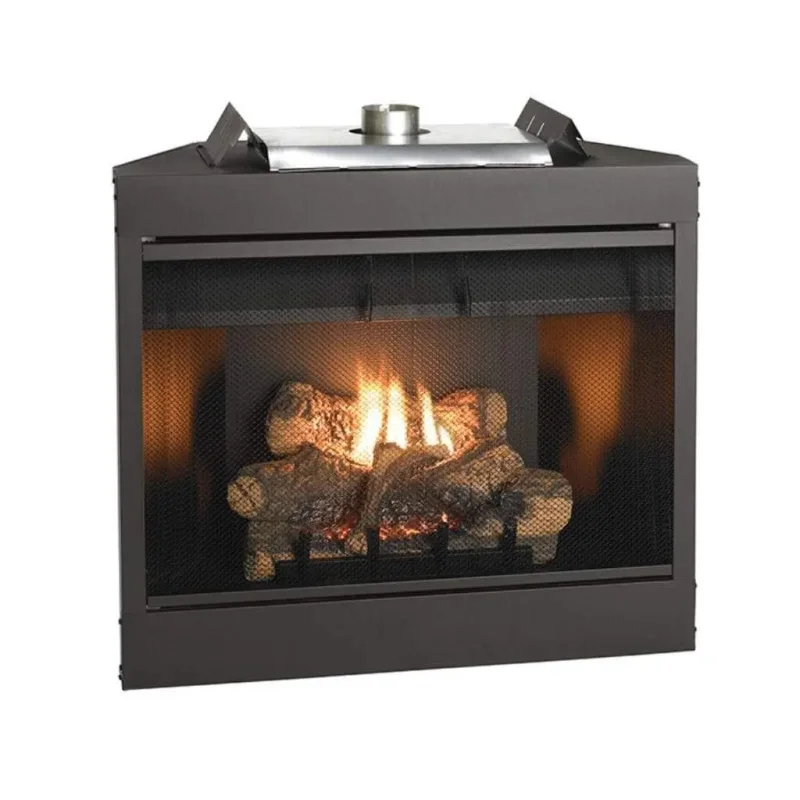 Empire Gas Fireplace Van Buren Deluxe 34" B-Vent Contour Burner LOGSET GFC1034