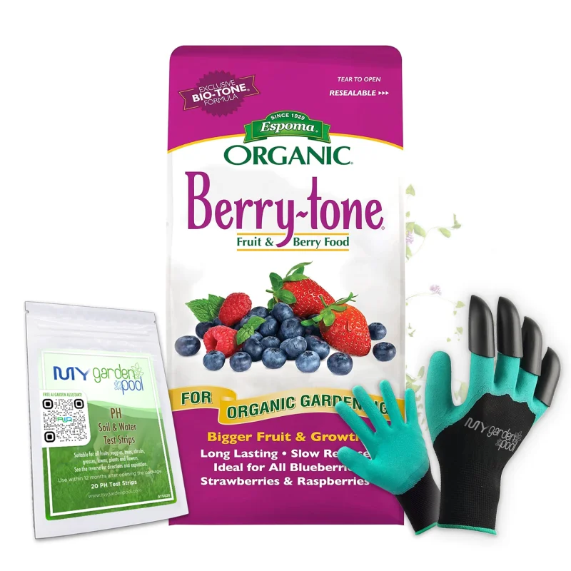Espoma Berry-tone 18 lbOrganic Berry Fertilizer + Free Claw Gloves & Soil pH Test Kit