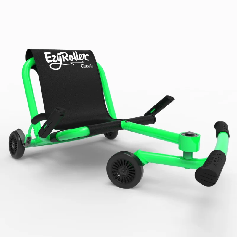 EzyRoller Classic - Green - Ride-On Scooter for Kids, 154lb Capacity