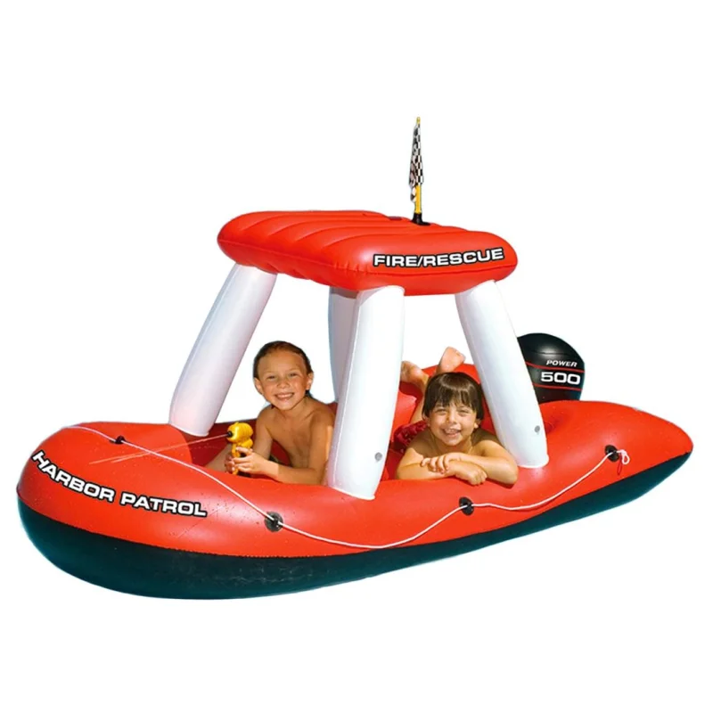 Fire Boat Super Squirter | 2-Rider Inflatable | Built-In Water Squirter