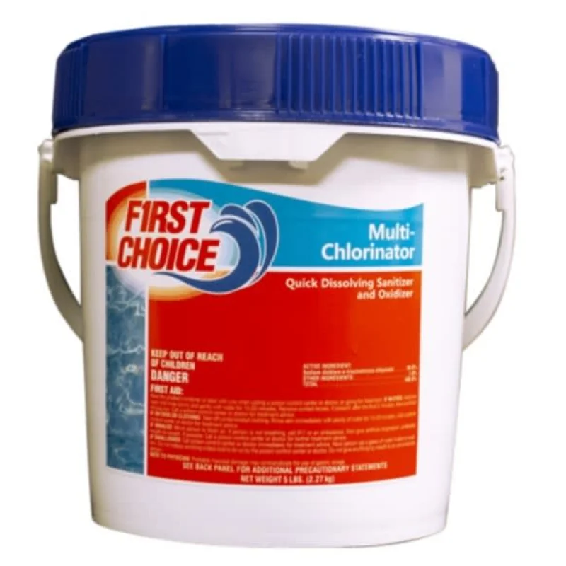 First Choice Multi-Chlorinator Dichlor Granular, 5 lb Pail