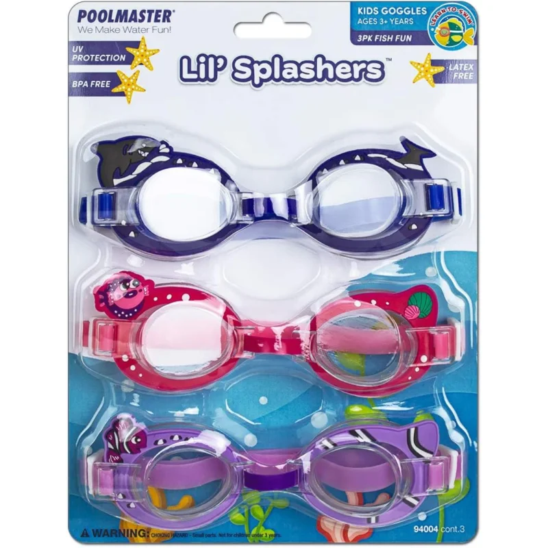 Fish Fun 3-Pack Swim GogglesMake a Splash with Fin-tastic Fun!- 94004
