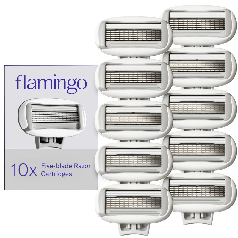 Flamingo Women's Original Razor Blade Refill Cartridges for Women - 10 Count - 5-Blade Shaving Razors for Women