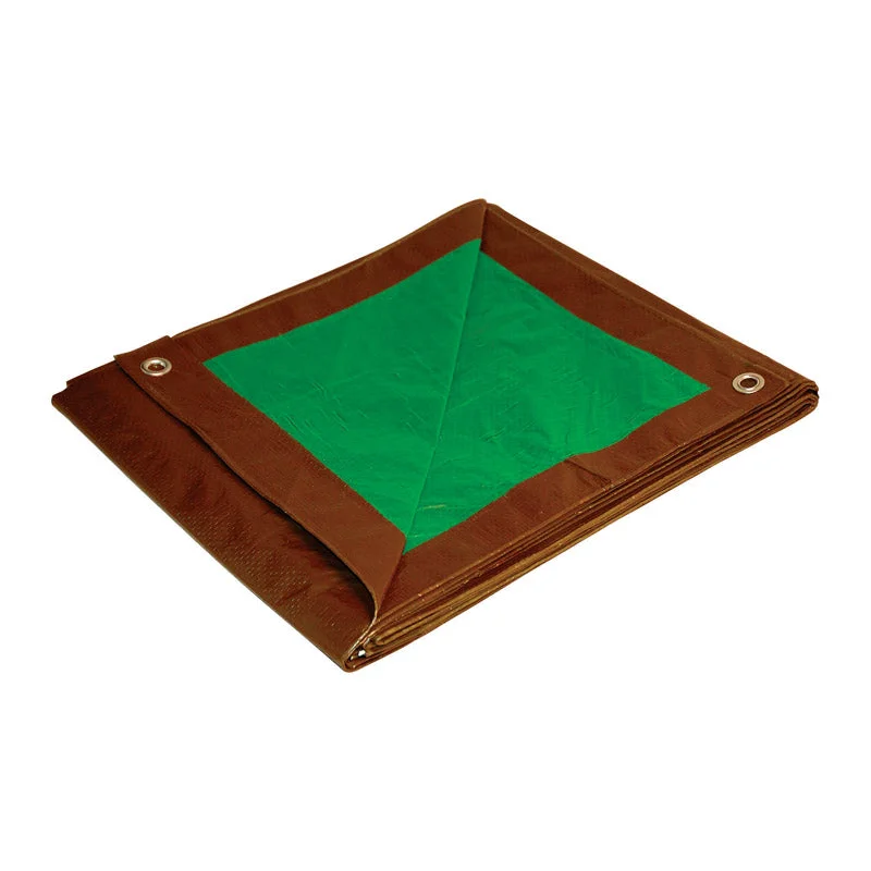 Foremost Dry Top 10 ft. W X 12 ft. L Medium Duty Polyethylene Reversible Tarp Brown/Green
