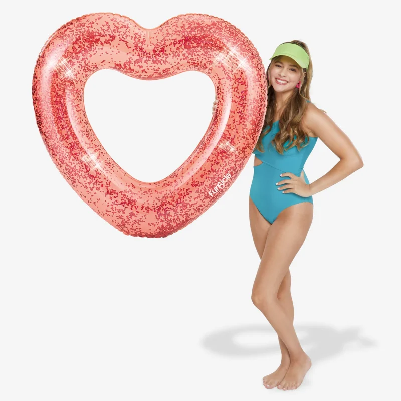 Funsicle Glitter Heart FunTube Rose Pink