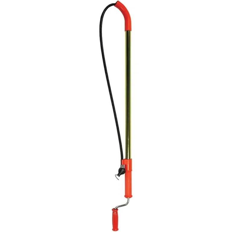 General Pipe Cleaners I-T6FL-DH Closet Auger, Professional 6' Flexicore Snake with Down Head for Unclogging Toilets