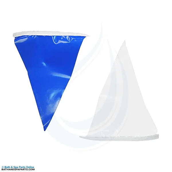 Generic Backstroke Flag Set [48 18″ x 12″ Pennants, 105 ft, Blue/White] (76-376-1000)