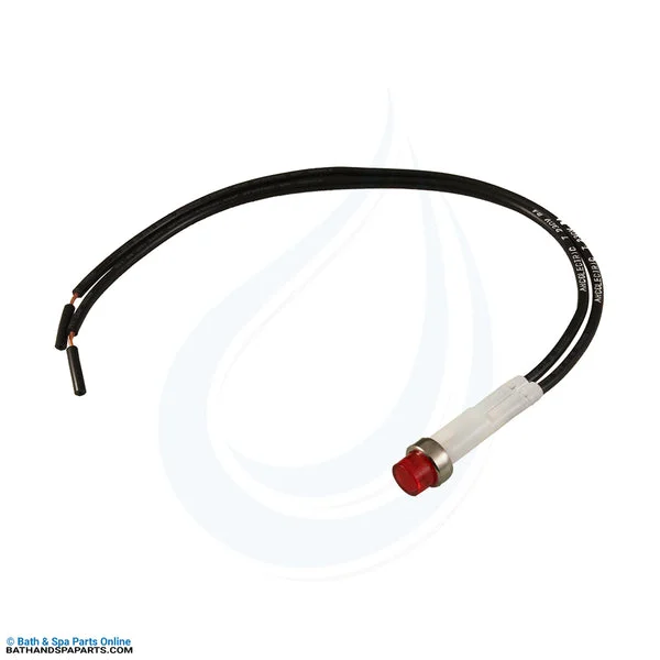 Generic Indicator Light [230V, 1/4″ Hole, Push Thru, Red] (47-555-1256)