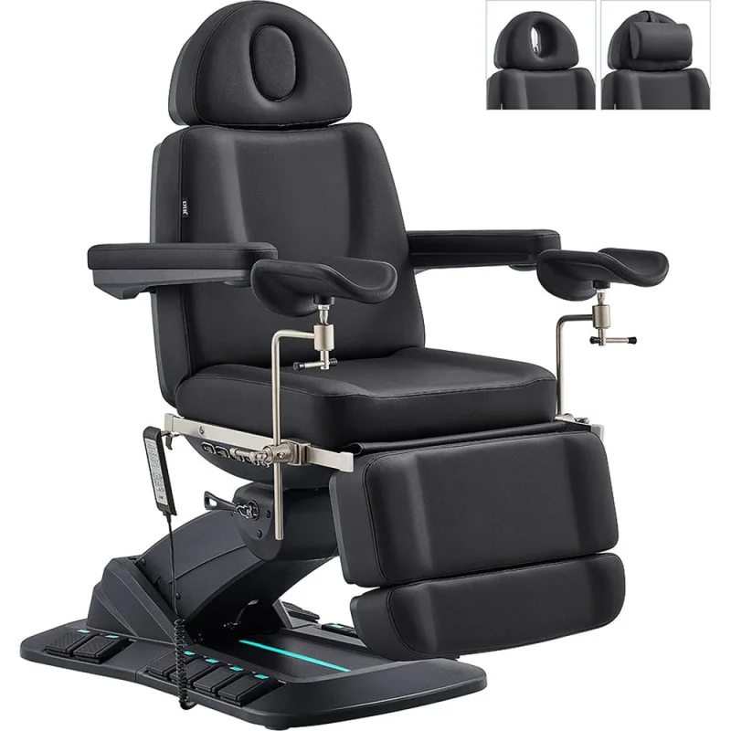 Geneva 4-Motor OB/GYN Exam Table with Stirrups / Available in Black, White, Beige, and Gray by DIR Salon Furniture