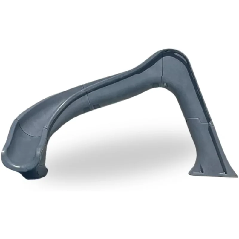 Global Sidewinder Pool Slide, 7'8" H, Gray, Left Turn, GPPSSW-GREY-L