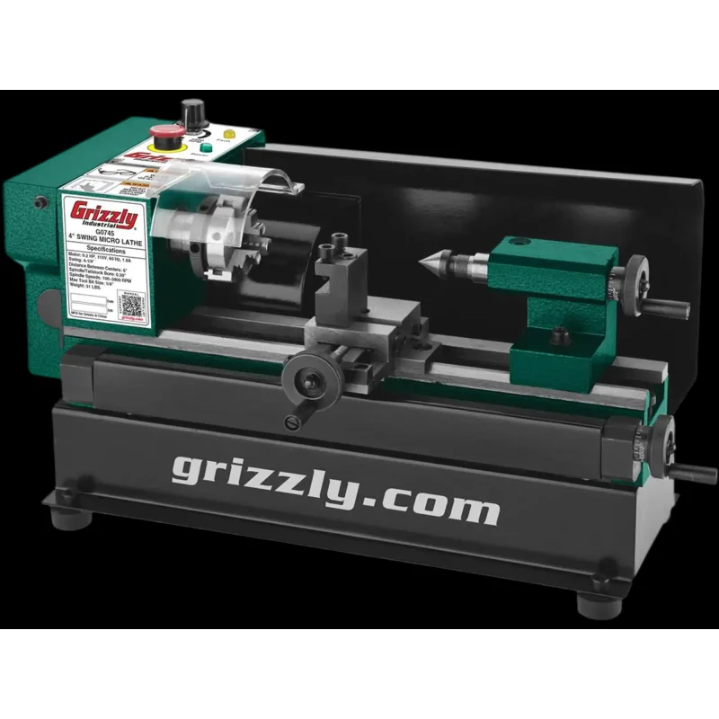 Grizzly G0745 Metal Lathe 4" x 6" Variable-Speed Benchtop New