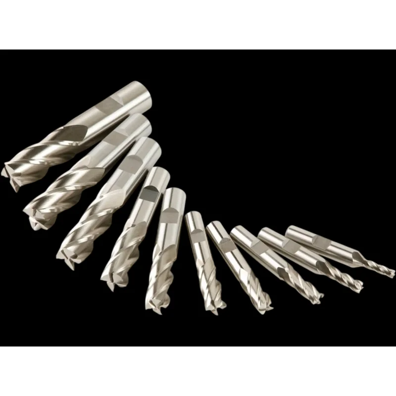 Grizzly G9758 Square Ends HSS 4 Flute End Mills 10 pc Set New