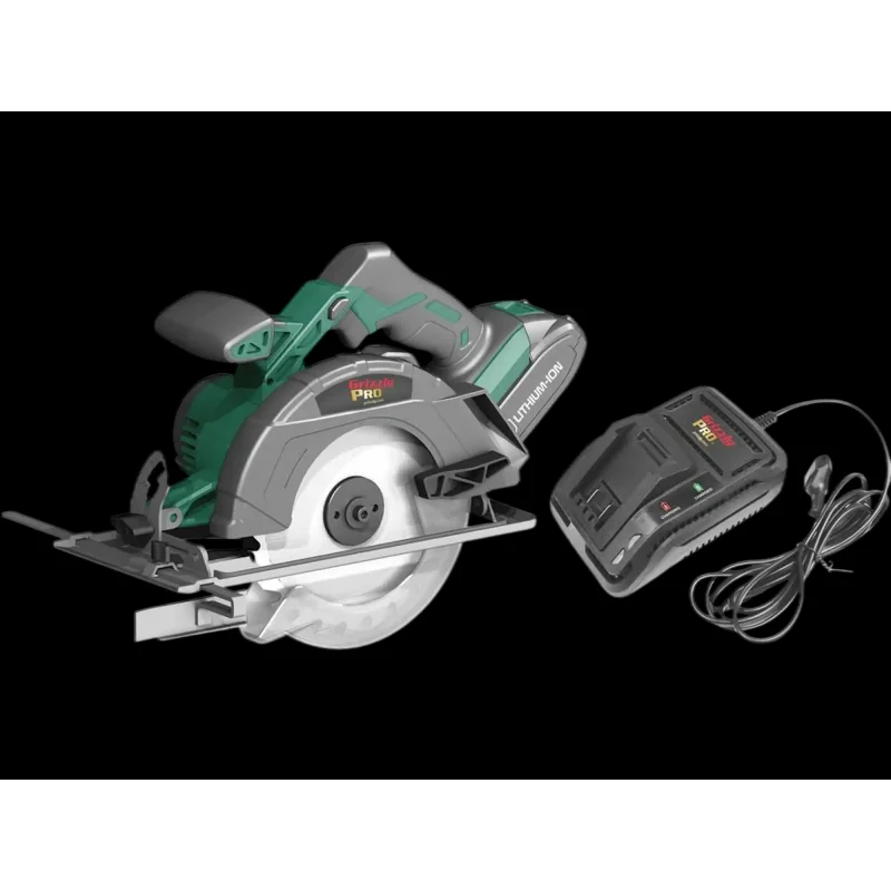 Grizzly T30293X1 Circular Saw PRO 20V 6-1/2" Kit with Li-Ion Battery Charger New