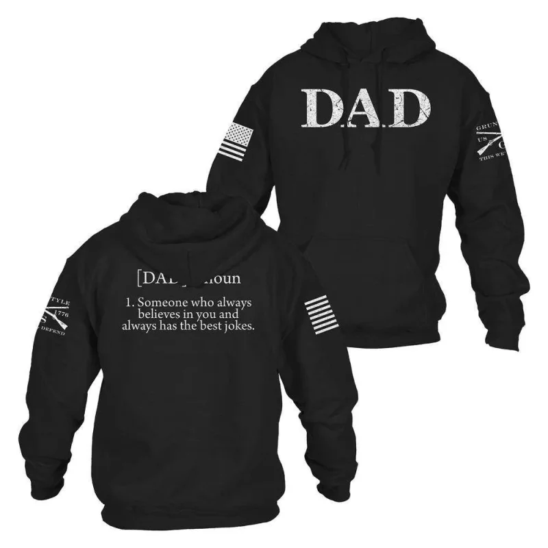 Grunt Style Dad Defined Hoodie (Black) Sizes M-3XL