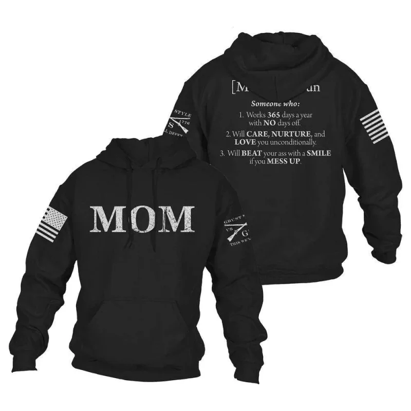 Grunt Style Women's Mom Defined Hoodie (Black) Size XXL