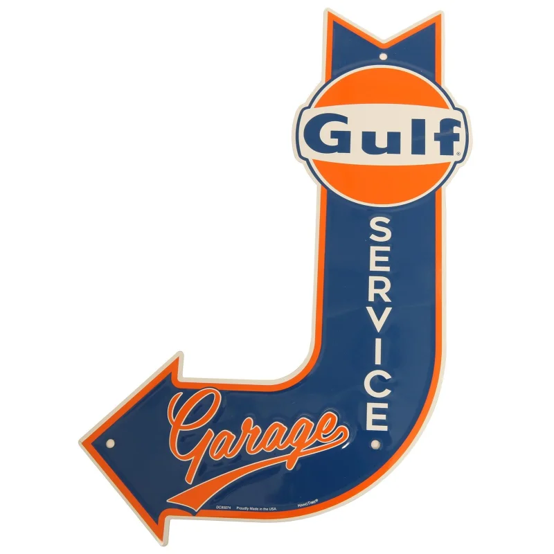 Gulf Service Garage Bent Arrow Sign