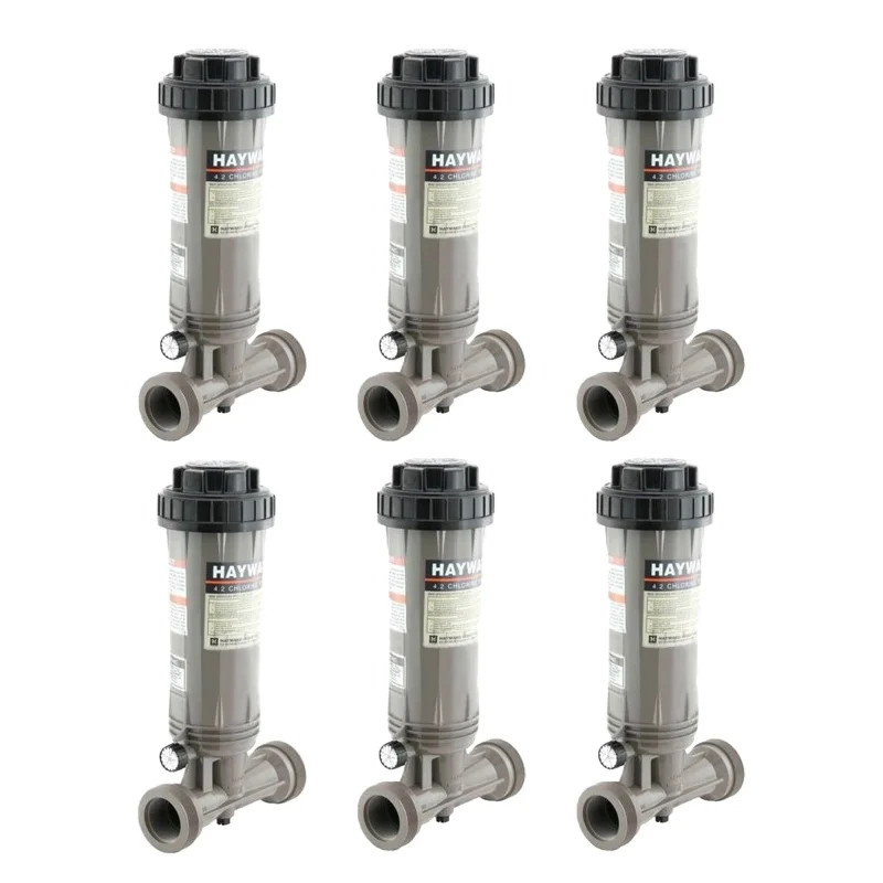 Hayward CL100 Automatic Pool In-Line Chemical Trichloro Chlorine Feeder (6 Pack)