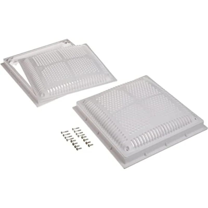 Hayward WG1033HF2PAK2 18" Square Drain Cover and Inner/Outer Frame High Flow, 2-Pack