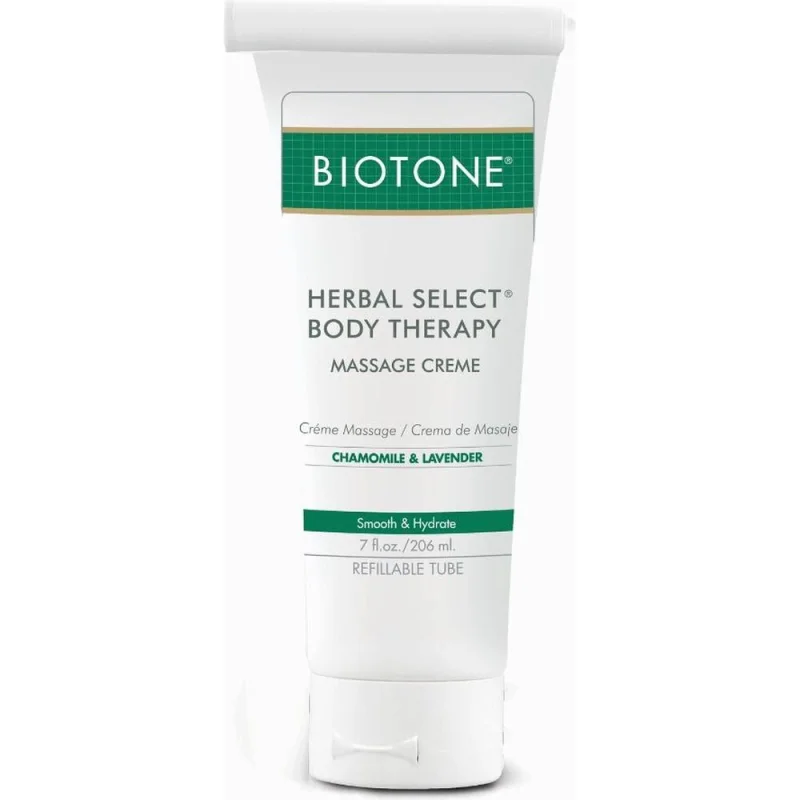 Herbal Select Body Therapy Massage Crme / 7 oz. Refillable Tube by Biotone