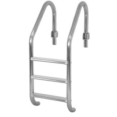 Inter-Fab 3-Step Hinged Ladder Stainless Steel