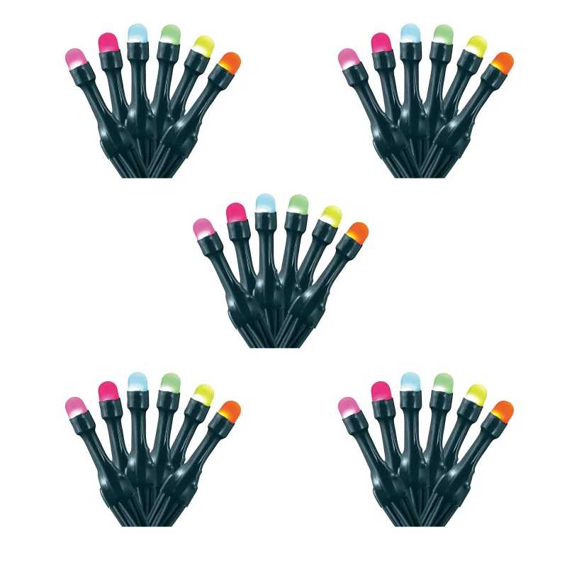 Home Heritage 7' Garland Style Holiday Lights, App Control, 40 RGB LEDs (5 Pack)