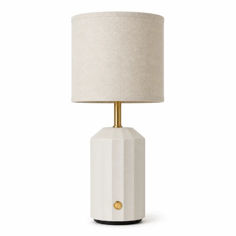 Illuminex | Rechargeable Touch-Control Table Lamp with Adjustable LED Brightness | Versatile Lighting for Any Surface Black