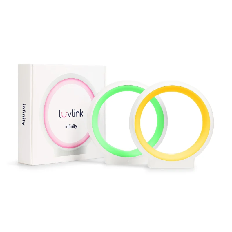 Infinity Lamp | Unique Connection Lamp with Sound Messaging Feature | Thoughtful Gift for Long-Distance Relationships White