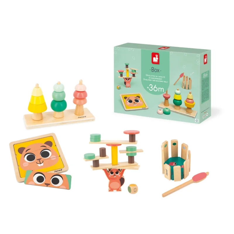 Janod Early Learner's Toy Box4 Engaging Activities for Toddlers