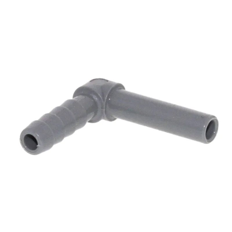 John Guest Stem Elbow Barb Connector- 1/4 OD Stem x 1/4 ID Barb