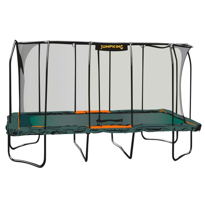 JumpKing Pro Series 10 by 16 Foot Rectangular Trampoline with Safety Enclosure