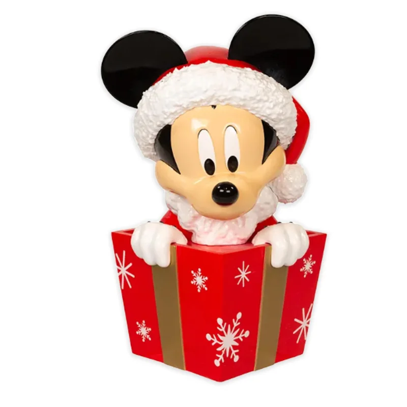 Kurt Adler 8-Inch Un-Lit Disney Mickey in Present Tree Topper